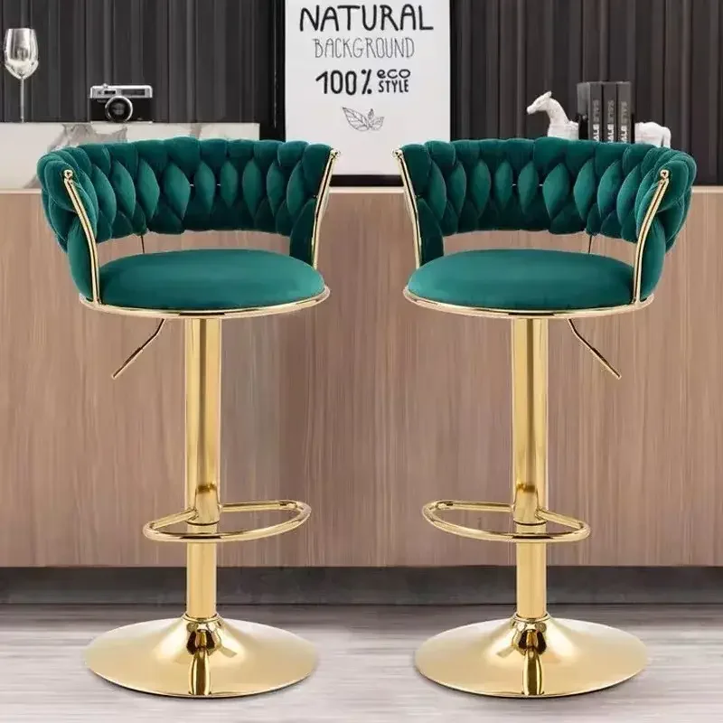 Banco de bar leve, luxo, cadeira traseira, pode girar e levantar, bares de casa, banco alto, cozinha