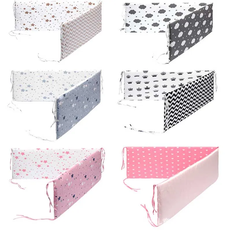 130*30 cm Paraurti per culla nel culla Set per neonati Protezione per lettino stampato in cotone per set per bambini Paraurti per culla Paraurti per neonato