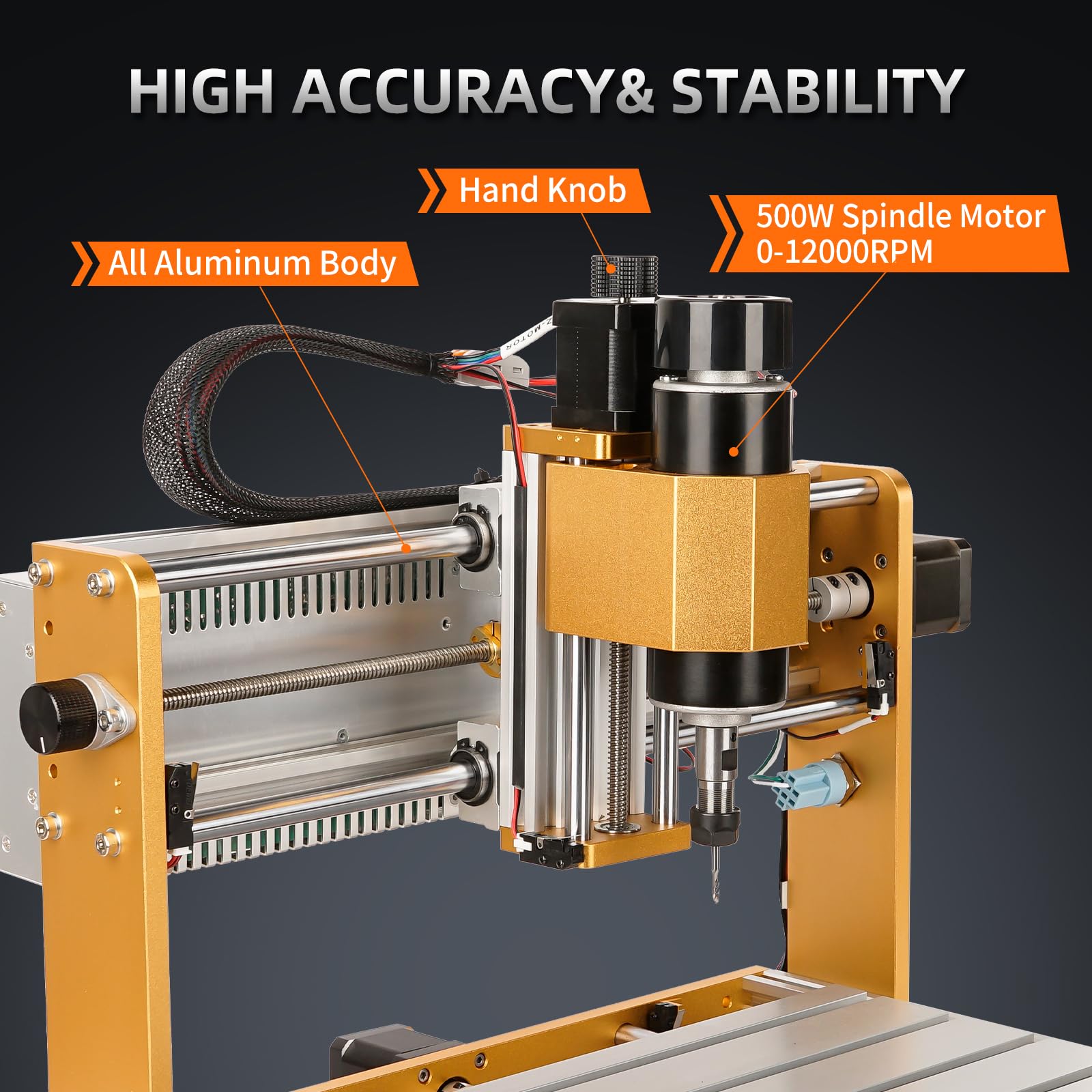 Máquina enrutadora CNC 3018Pro Max 500W, GRBL, control fuera de línea, todo marco de aluminio, fresadora CNC para corte de tallado de Metal y madera
