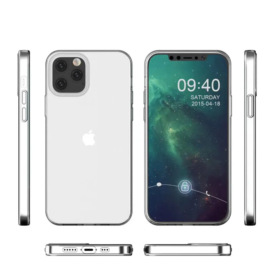 Custodia in silicone trasparente ultra sottile per iPhone 16 15 14 13 12 11 Pro Xs Max Mini XR X 7 8 6s Plus 6 SE 2020 2022 2016 5S Cover posteriore