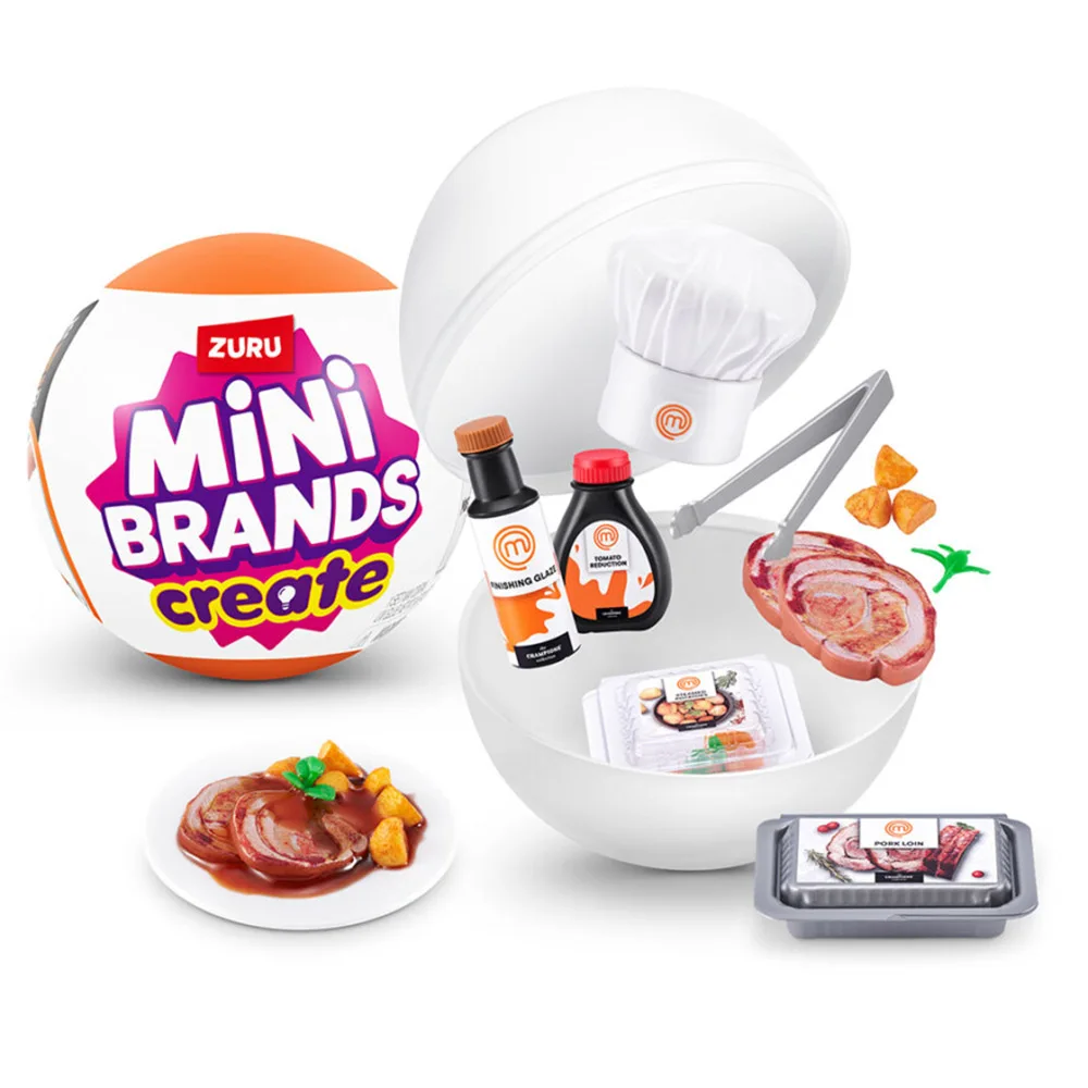 Zuru Mini Brands Blind Box 5 Überraschungen Masterchef Set Marken Masterchef Serie 1 Mystery Ball Bundle Überraschung Sammlerstücke Spielzeug