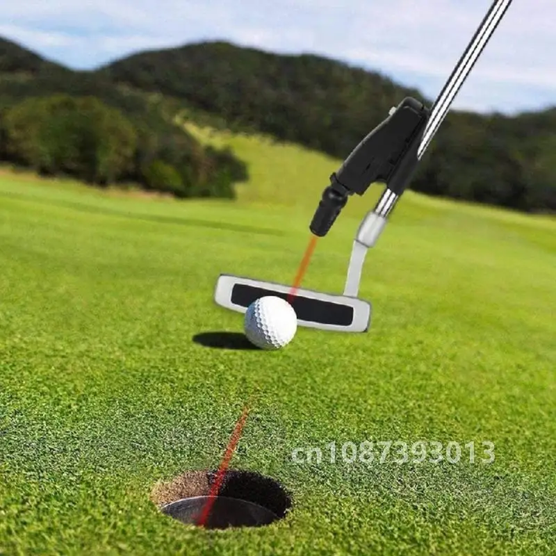 Lasers de postura de Golf, líneas rojas, Putter portátil, ayuda para entrenamiento, práctica de colocación, Corrector de avión oscilante