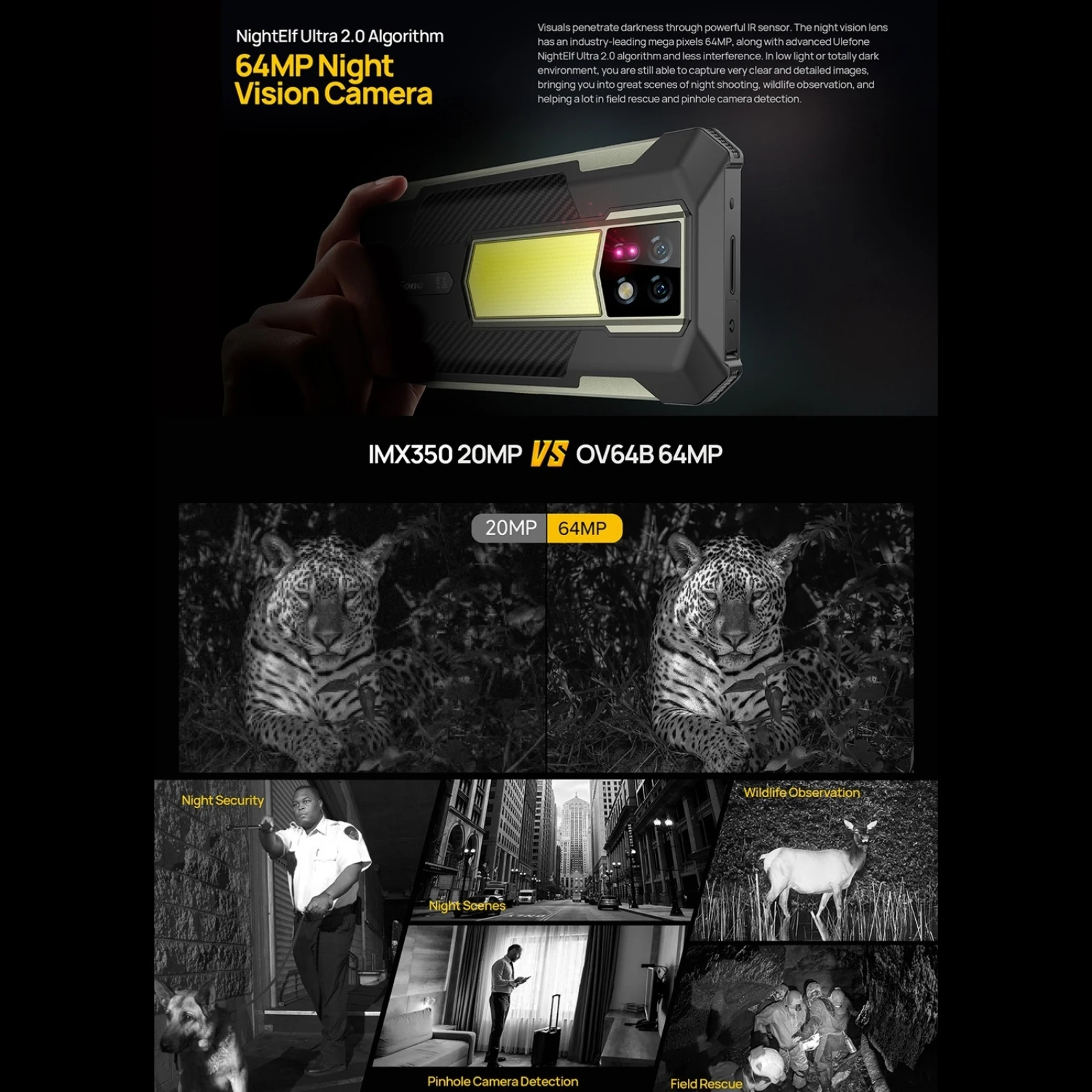 Ulefone Armor 24 Rugged Phone 22000mAh Up to 24GB+ 256GB 6.78"120Hz Smartphone 64MP+64MP NFC Phone LED Light Global Version