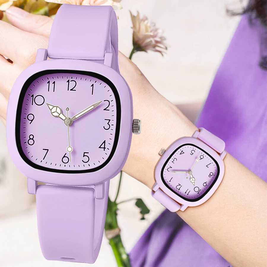 Reloj de pulsera de cuarzo de silicona para Mujer, Reloj de regalo de Navidad, relojes de Mujer para el Día de San Valentín