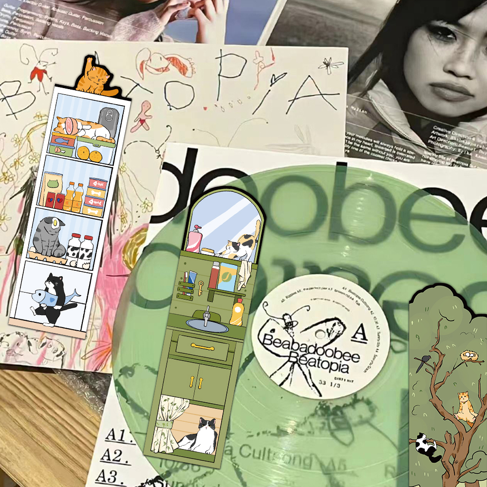 30PCS Katze Welt Lesezeichen Farbe Leseseite Buch Markierung Student Kreative Geschenk Dekoration Seite Markierungskarten