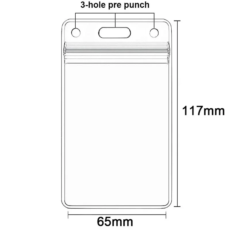 1/20Pcs Waterproof Transparent Card Holder Plastic Protector Case Business Bus Bank Credit Card Protector ID Card Badge Holder