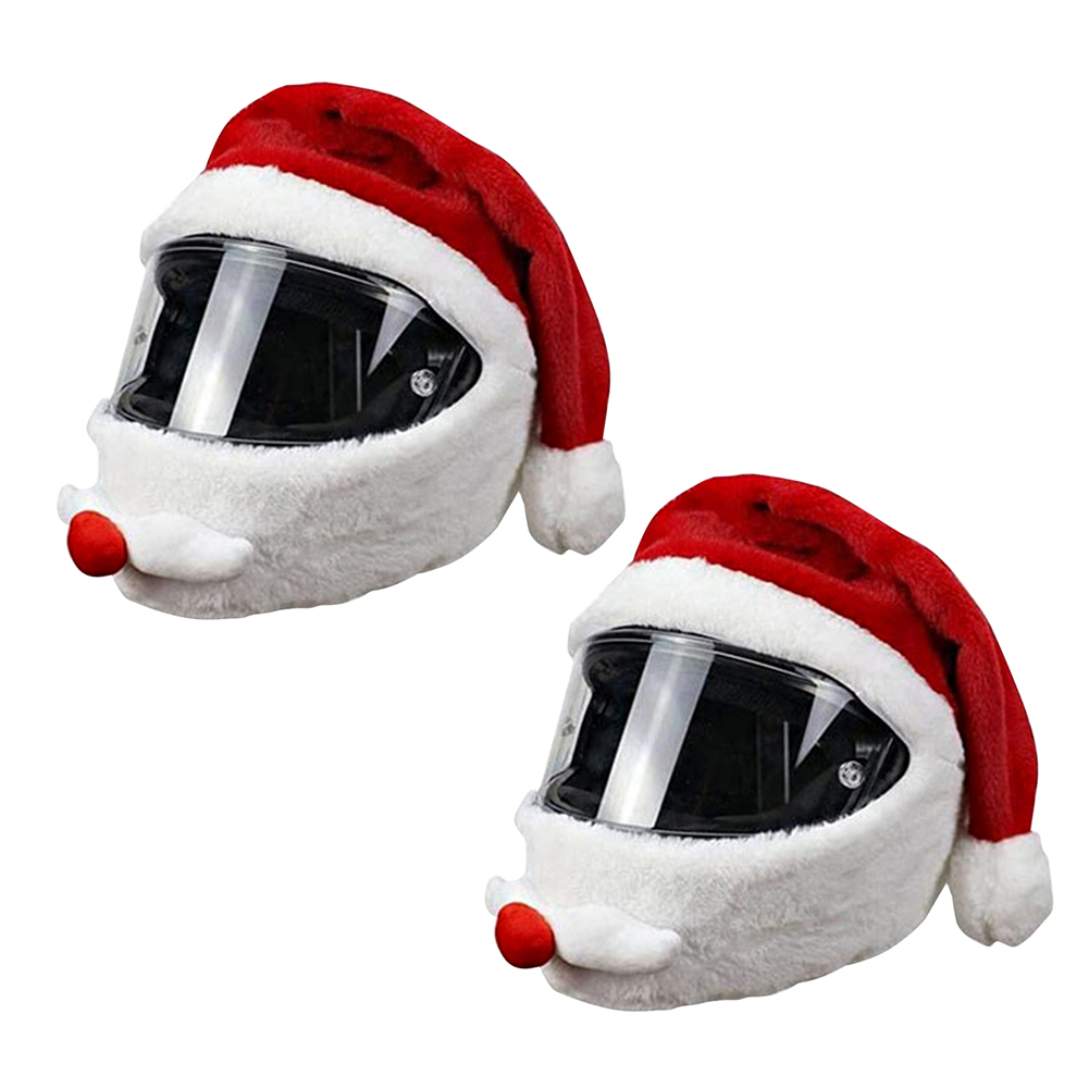 Santa Claus Nativity Xmas Hat for Men's Motorcycle Helmets Full Face Elastic Motorcycle Helmet Cover Accessories