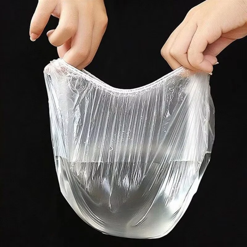 Copertura per alimenti usa e getta Coperchi per alimenti elastici in plastica per uso alimentare Sacchetti avvolgenti Borsa per frigorifero per frutta e verdura