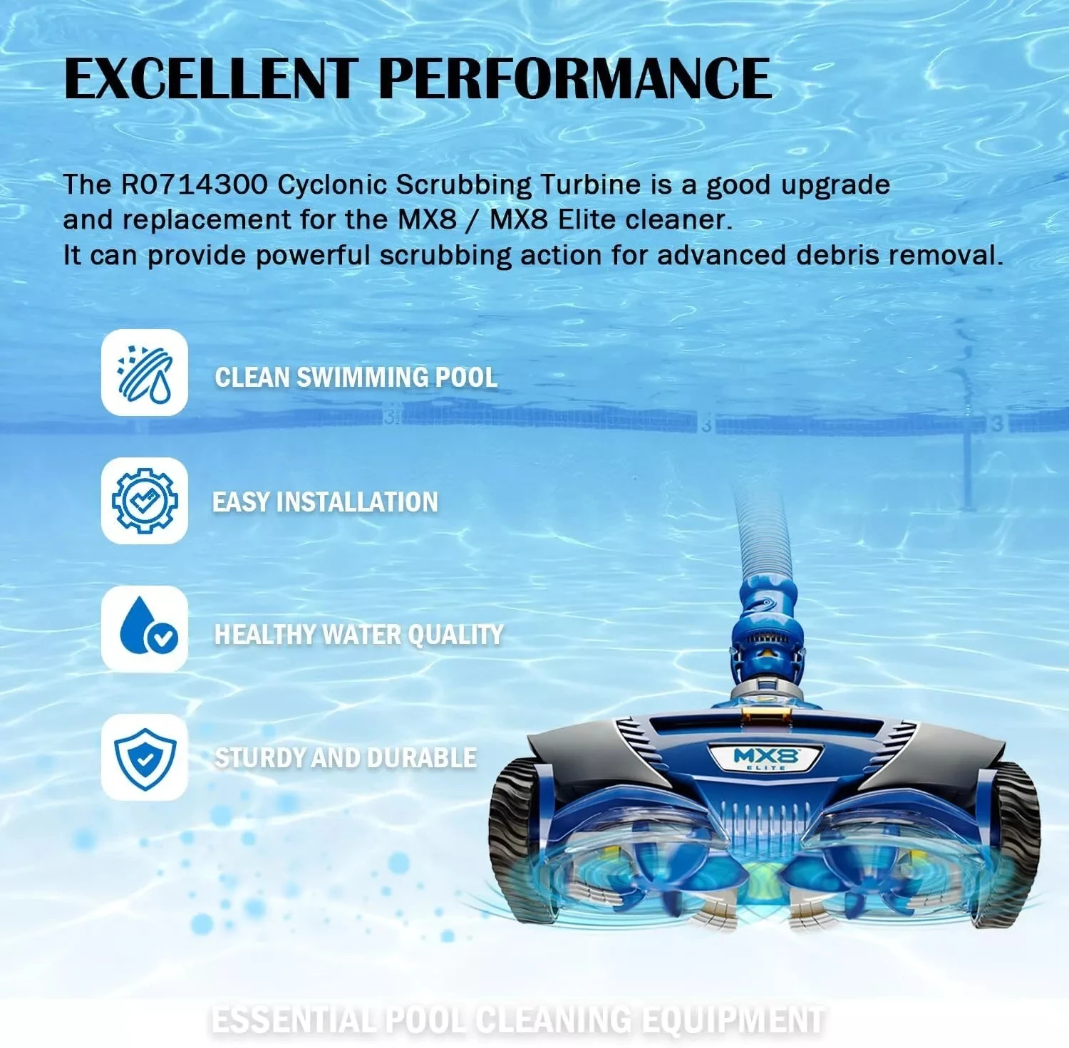 Tm r0714300 Zyklon-Wasch turbinen baugruppe-Ersatz für Sternzeichen mx8, mx6, mx8 Elite & mx6 Elite Pool reiniger (2 Stück)