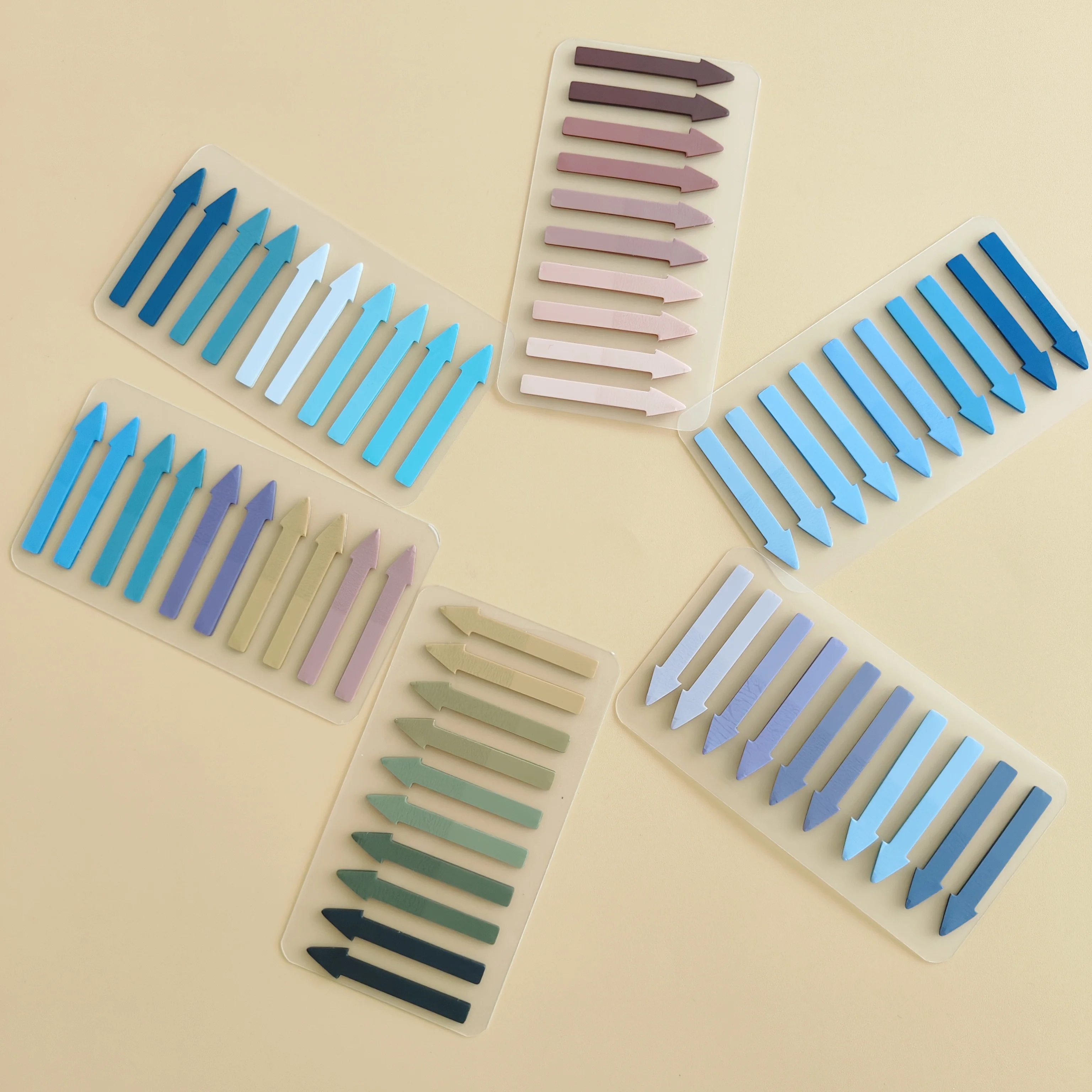 300 Sheets Transparent Fluorescent Index Tabs PET Arrow Flags Sticky Note for Page Marker Planner Stickers Office School