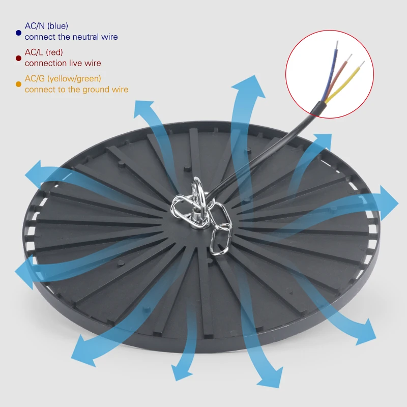 High Bay UFO LED Super Lumineux, Éclairage Industriel, Lampe Minière, 220V, 100W, 150W, 200W, Business Stadium, Entrepôt, Garage