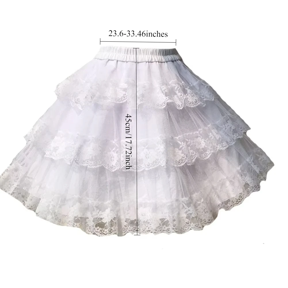 Sottogonna in crinolina sottoveste rockabilly vintage di lusso con volant a strati gotici a 3 strati