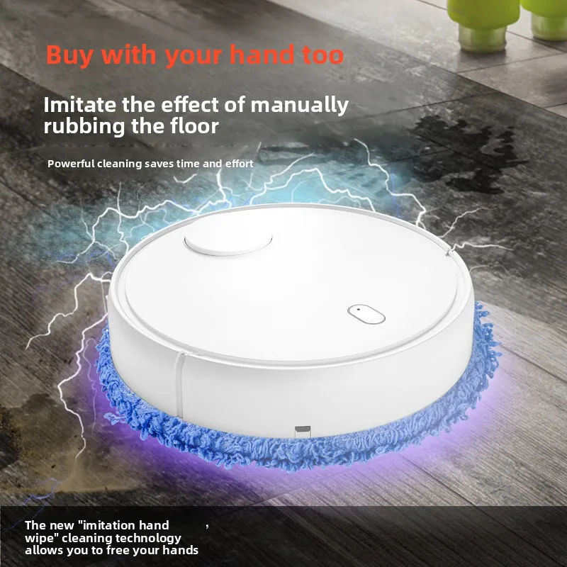 Máquina de esfregão sem fio, esfregão elétrico doméstico, varredor automático, esfregão preguiçoso, tudo em um, robô de esfregão