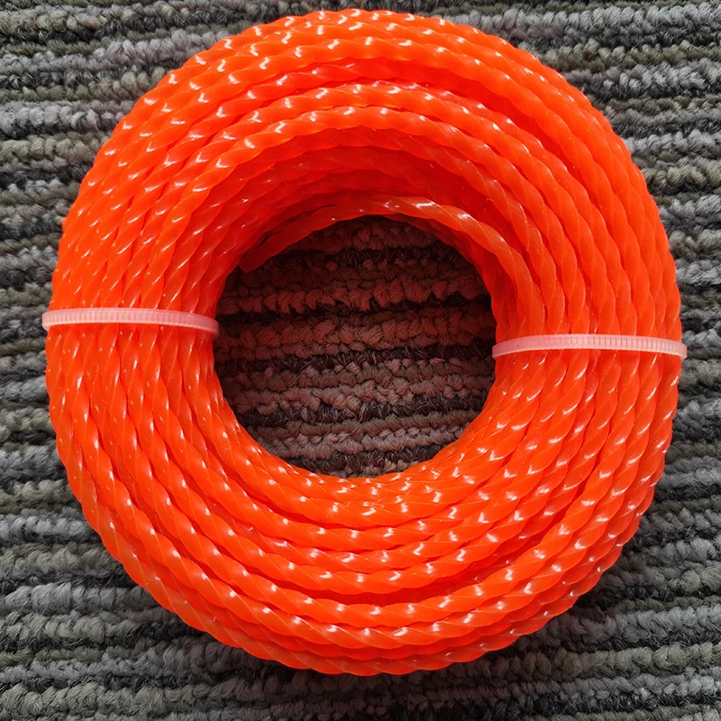 2mm～3mm*5m～25m Mowing Nylon Grass Trimmer Rope Brush Cutter Trimmer Line Mowing Wire Lawn Mower Accessory