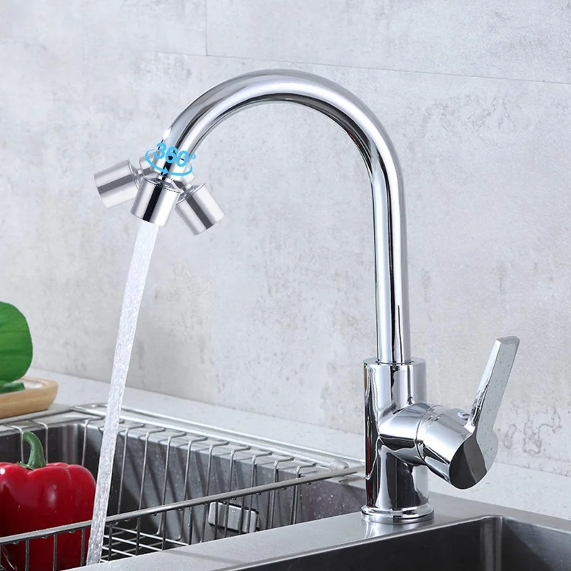 ฟังก์ชั่น Dual Anti-splash Bubbler ก๊อกน้ําห้องครัว Aerator 360 องศาหมุน Tap Water Diffuser ห้องน้ําน้ํากรองหัวฉีดผสม