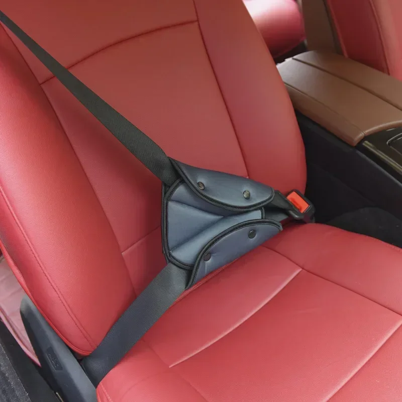 Funda para cinturón de seguridad de coche, cojín para arnés de cinturón de seguridad, almohadilla protectora para correa de hombro para niños/niños/adultos, ajustador negro, gris y rosa