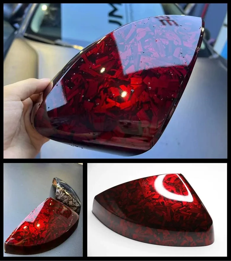 Adesivo de carro autoadesivo de fibra de carbono forjado a laser brilhante à prova d'água para estilo automotivo filme de decoração interior