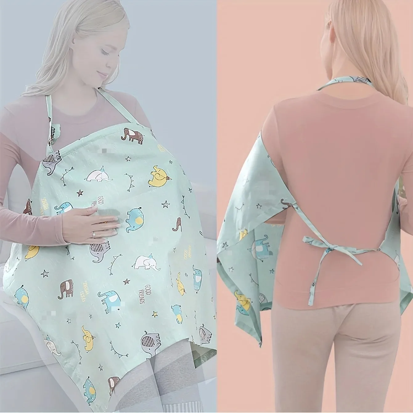 Funda de maternidad ligera y transpirable para lactancia, bufanda para cochecito de lactancia y funda para asiento de coche, delantal de lactancia de ajuste Universal