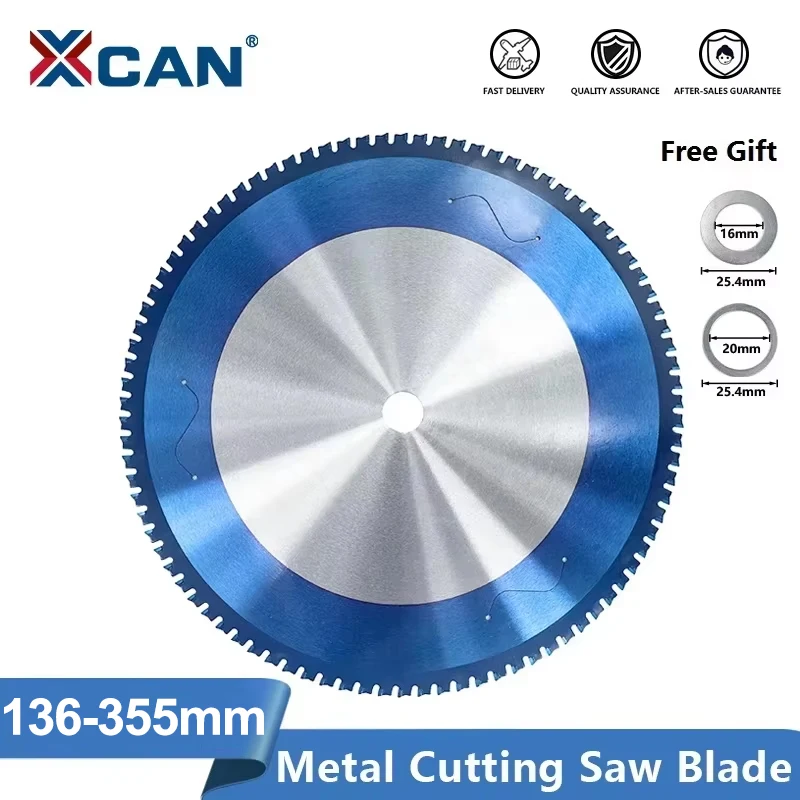 XCAN 136-355mm Circular Saw Blade Metal Cutting Disc For Aluminum Iron Steel Metal Cutting Blade 30/36/40/60/66/80/90T