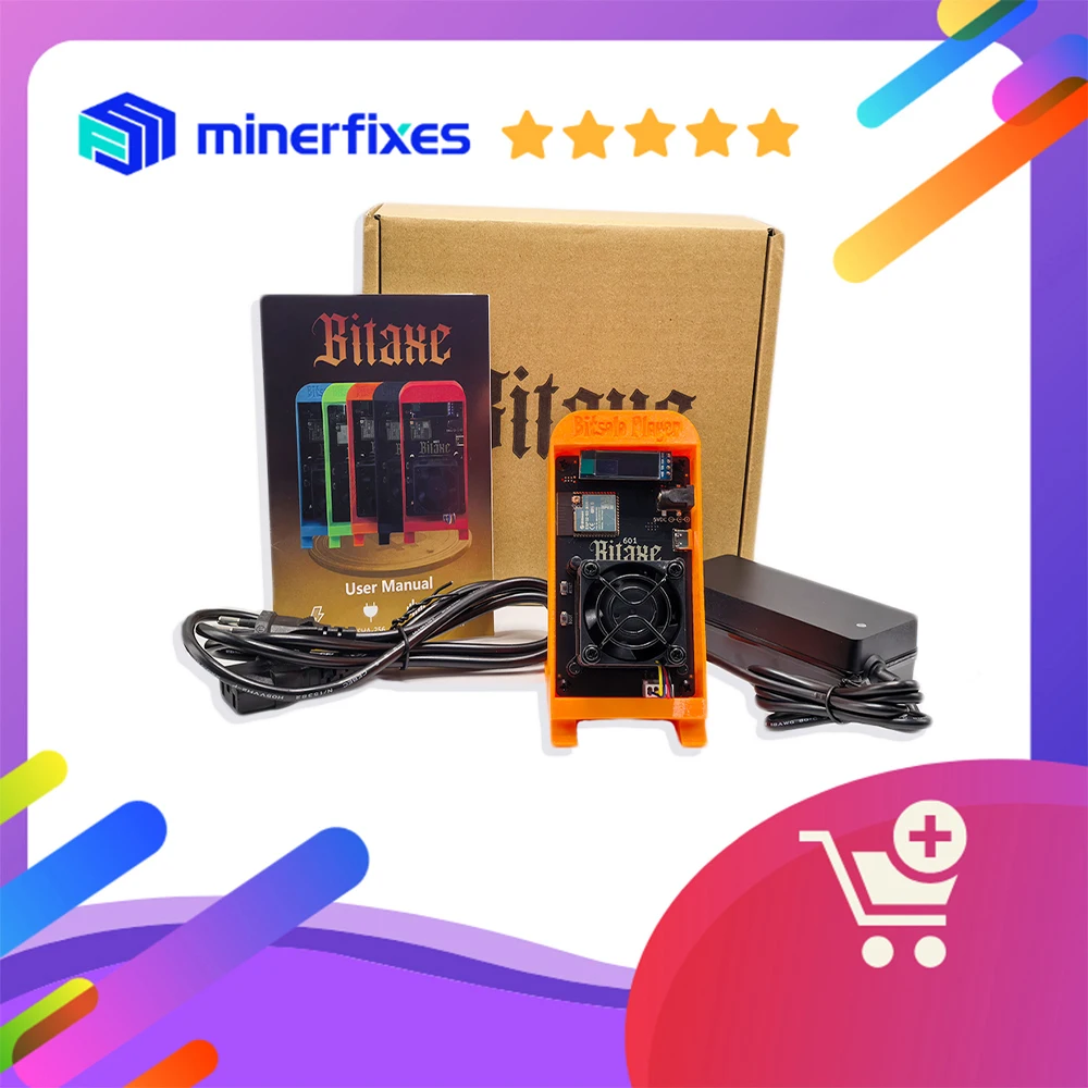 Bitaxe Gamma 601 Bitcoins Miner BM1370 Asic Chip 1.2TH/s Solo Miner 2.4G WiFi/Hotspot Thuisgebruik BTC Miner Low Noice Crypto Miner