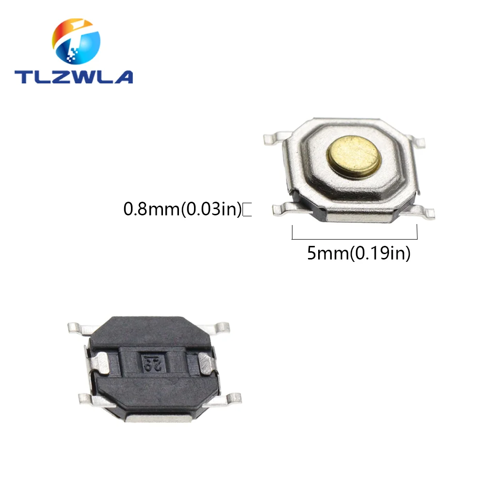 100 шт. 4X4X1,5 мм SMD тактильный тактовый кнопочный микропереключатель 4*4*1,5 мм кнопка с медной головкой ключи кнопка 4Pin