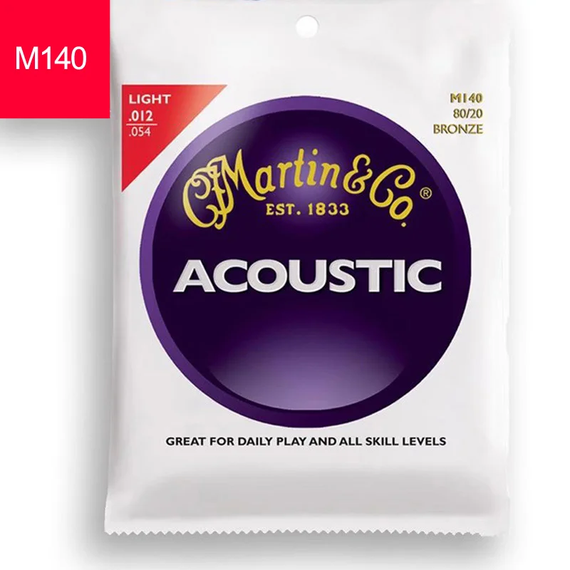 6 Sets Acoustic Guitar Strings 80/20 Phosphor Bronze Alloy Guitar Strings MSP7100 M140 Guitar Accessories