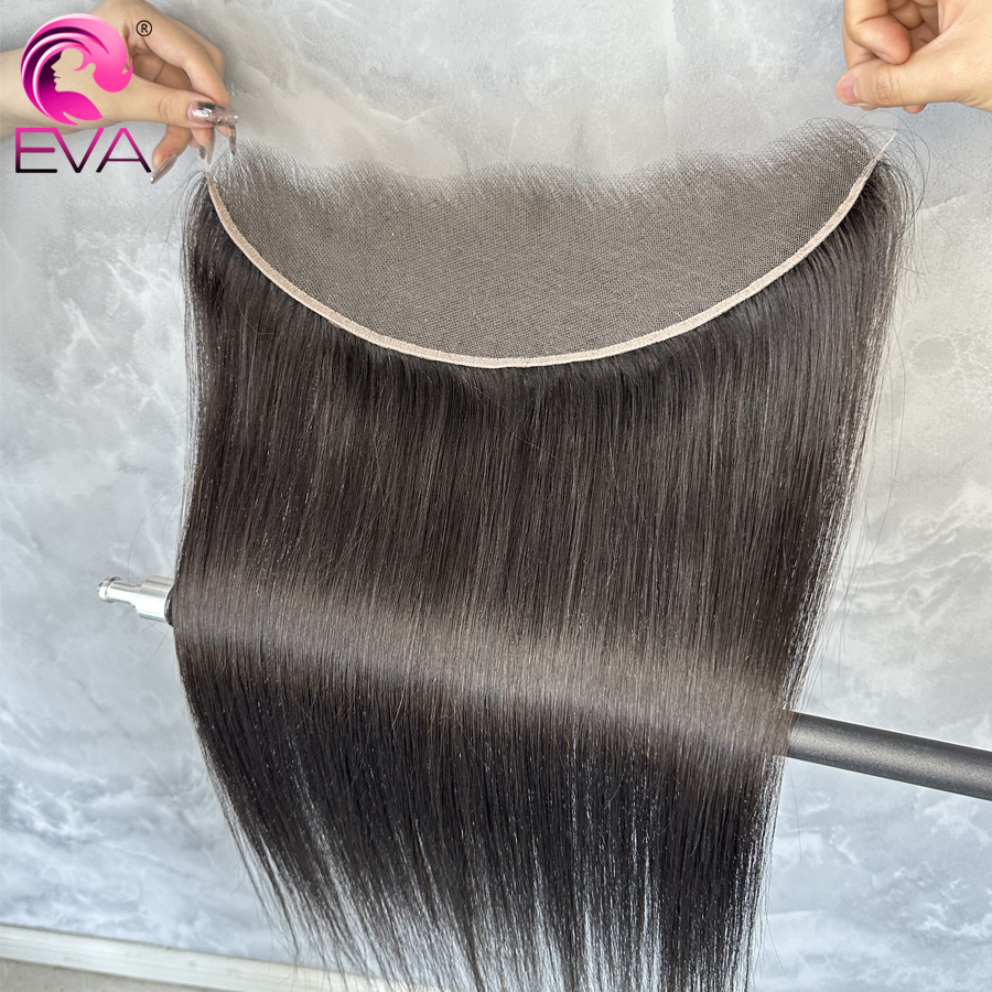 Eva 5x5 Hd Chiusura in pizzo Dritto 13x4 Chiusura frontale in pizzo Legato a mano Chiusure per capelli umani Parte libera Chiusura in pizzo HD Pre pizzicato
