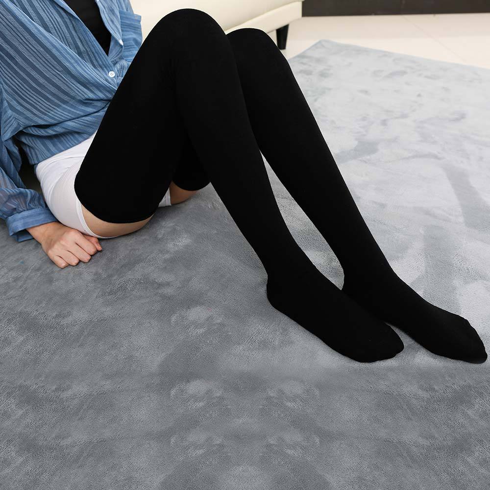 1 Pair of Extended Knee Socks with a Height of 180 for Girls True Knee Socks with a Black and White and Gray Length of 80cm