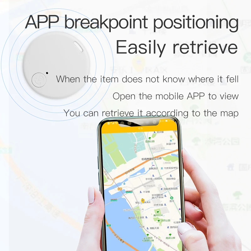 Mini GPS Tracker Bluetooth 5.0 Anti-Lost Device Pet Kids Bag Wallet Tracking For Ios / Android Smart Finder Locator Accessories