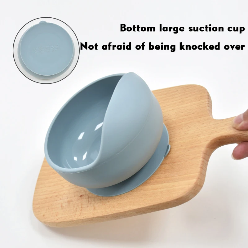 Children's Silicone Suction Bowl Feeding Tableware Infant Non-Slip Learn To Eatting Tableware Complementary Food Training Tool