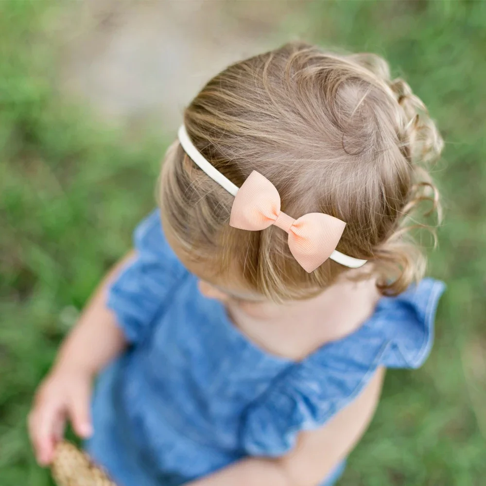4/5/6 pçs/set cor sólida crianças headwear elástico faixas de cabelo para o bebê bonito fita bowknot bandana infantil meninas acessórios para o cabelo