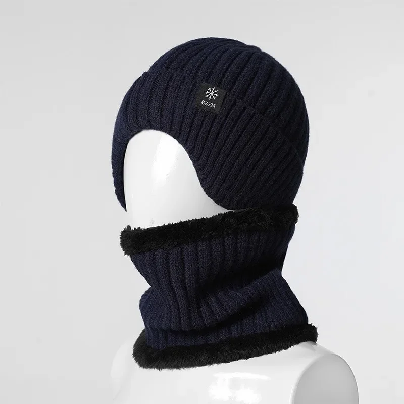 Gebreide muts Winter Warm nekbeschermingsset Sjaal Fietsen Gehoorbescherming Heren en dames Verdikte sjaals Rap Pa Na Neg Negnica 3 PiPo Diego Diego