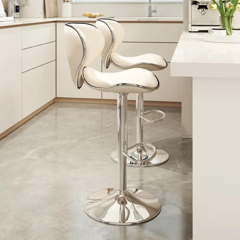 2pcs Liftable Rotatable Bar Stool High Desktop Stool for Cashier Desk Adjustable Height Swivel Chair for Kitchen Island