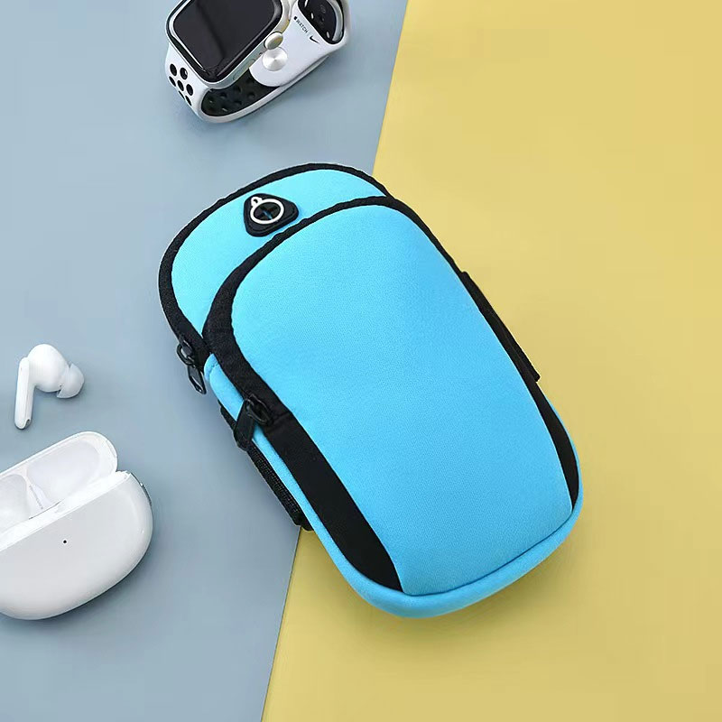 Esportes correndo capa de braço do telefone móvel fora do equipamento masculino universal alça de braço das mulheres saco de pulso esportes braço capa