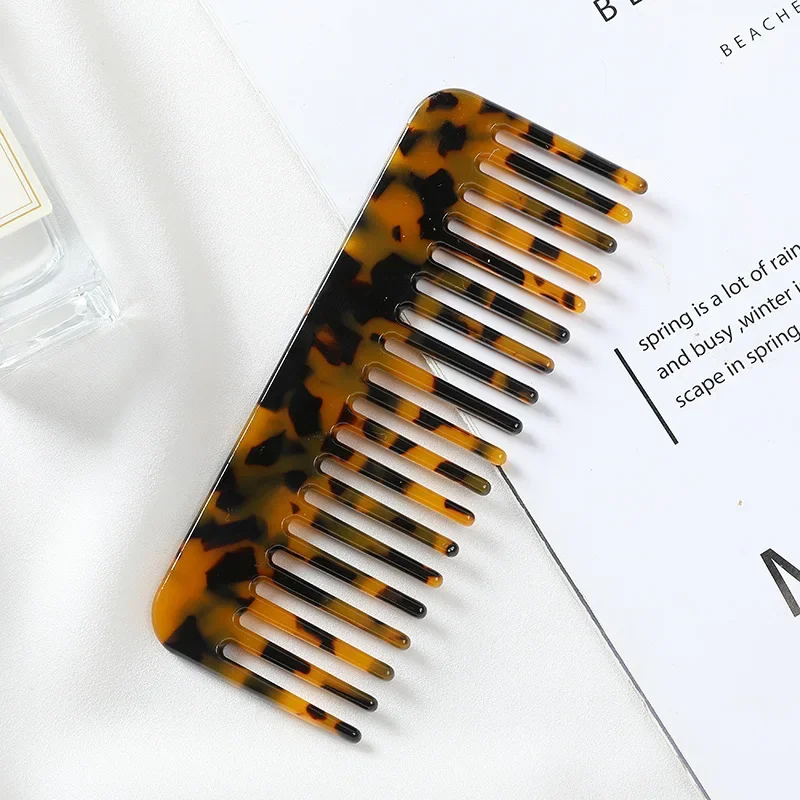 Kids Wide Teeth Acetate Hair Combs Anti-static Massage Hair Brush Hairdressing Colorful Hairdress Salon Styling Accessories
