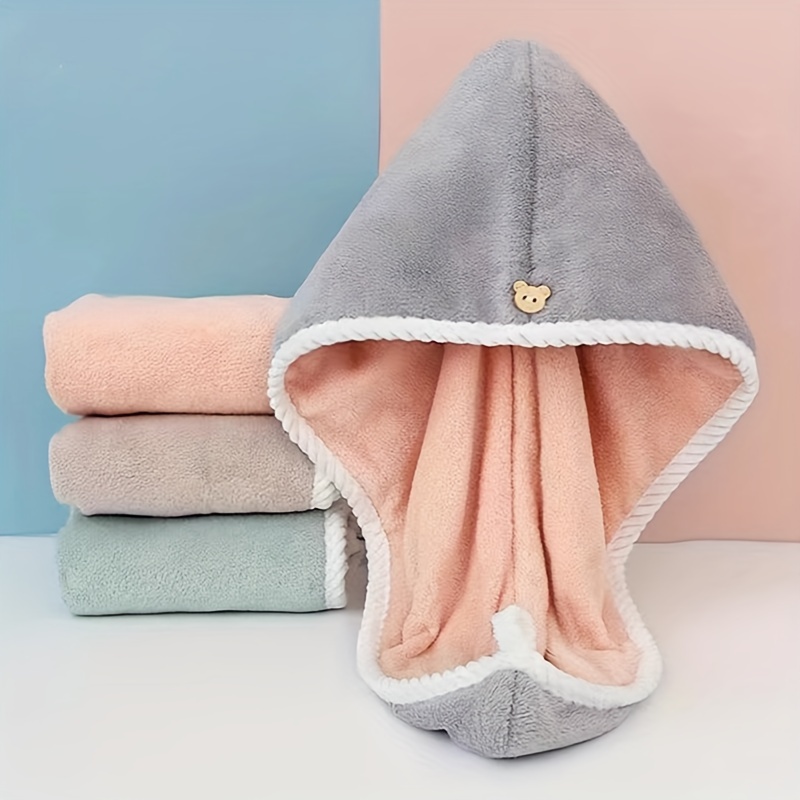 Ultra-Absorbent Microfiber Hair Towel - Double-Layered, Quick-Dry Design - Ideal for Shower, Gym & Spa Use
