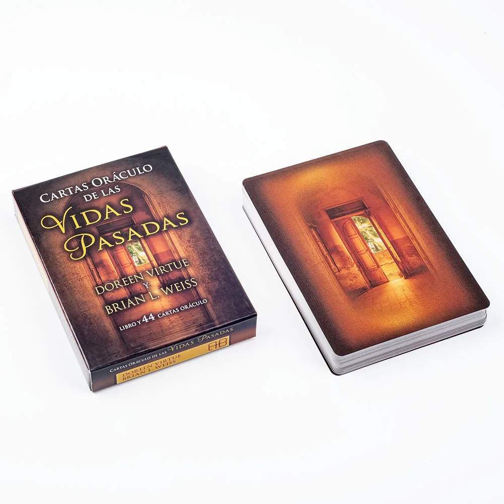 Past Life Oracle Cards A 44-Tarot-Spanische Version Divination Edition FortuneTelling Deck Board Playing Games 10,3 * 7,4 cm