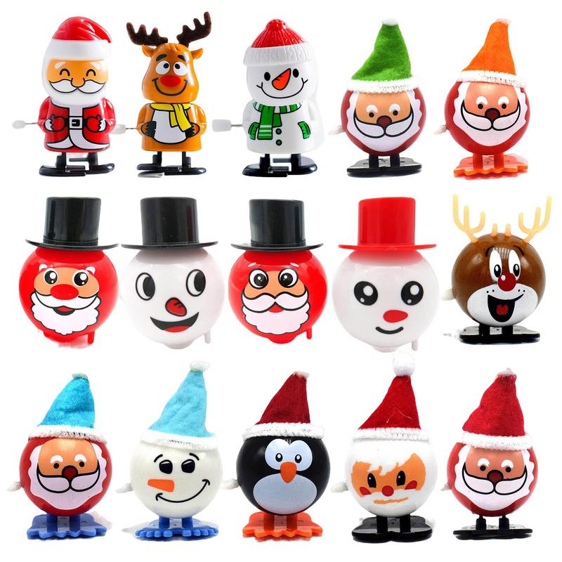 Natal Wind Up Stocking Stuffers, Snowman Walking Toys, Presente infantil, Crianças