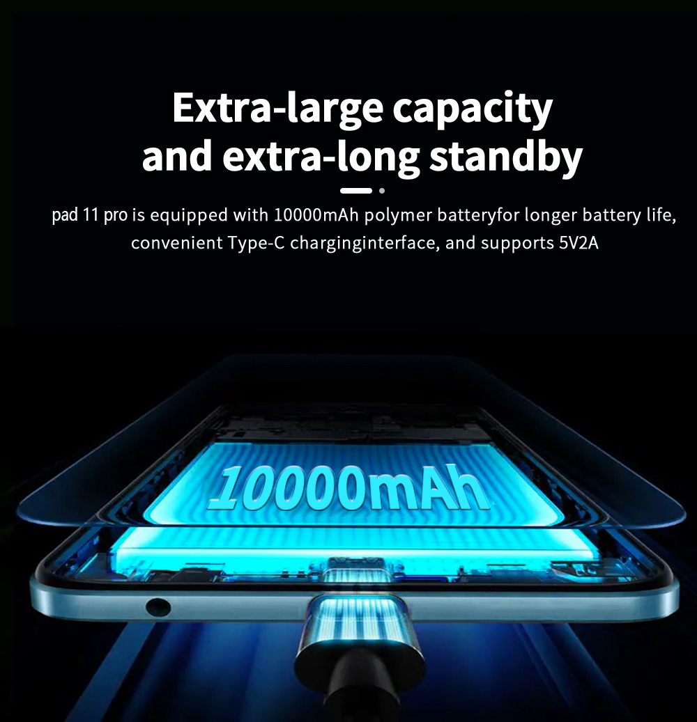 Pad 11 Pro 11.0 inch 2.5K Tablet  Android 13 16GB+1TB Snapdragon 8 gen2 octa-core 10000mAh supports Split-screen Mode Tablets