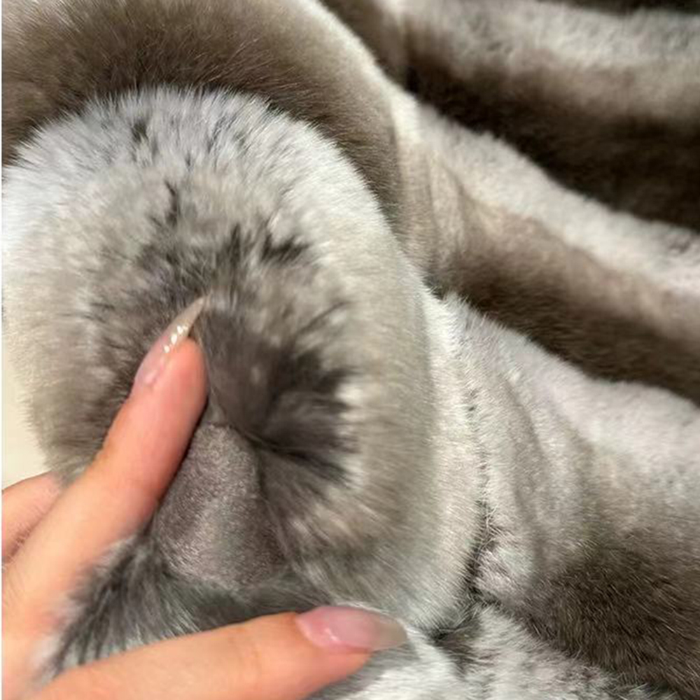 Jxwatcher Echte Rex Bontjas 2025, Lente Mode Wollen Jas Patchwork Gebreide Mouwen Dames Stand Kraag Bontjas Herfst Nieuwe Collectie