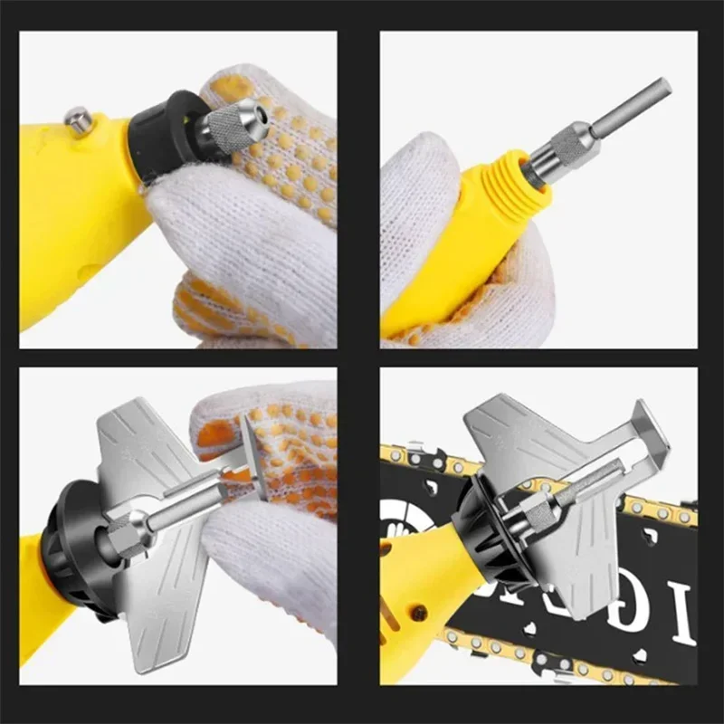 20Pcs Diamond Coated Burr Chainsaw Sharpener Burr Carving Grinding Head Rotating File 4.0/4.8/5.5mm Abrasive Sharpening Tool Set