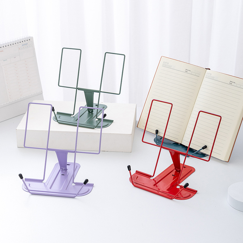 Simple Metal Reading Stand Stable and Not Easy To Collapse Foldable and Adjustable Bookshelf Portable Music Score Stand