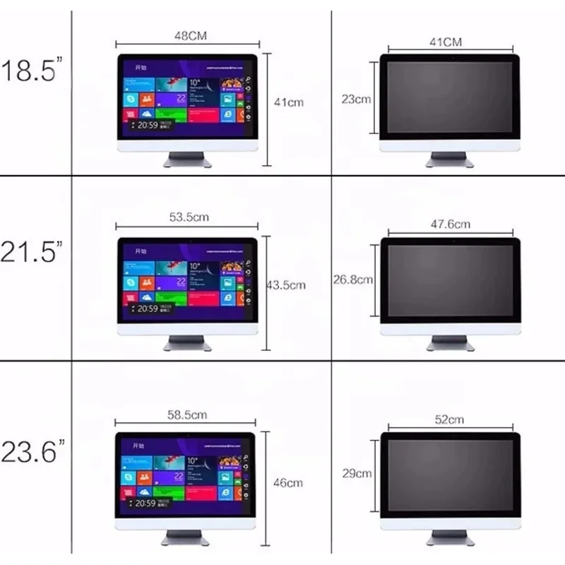 ราคาโรงงานจีนคอมพิวเตอร์รวม monoblock i3 i5 i7 OEM 18.5 "21.5" 23.6 "27" all in one คอมพิวเตอร์เดสก์ท็อป all-in-one PC