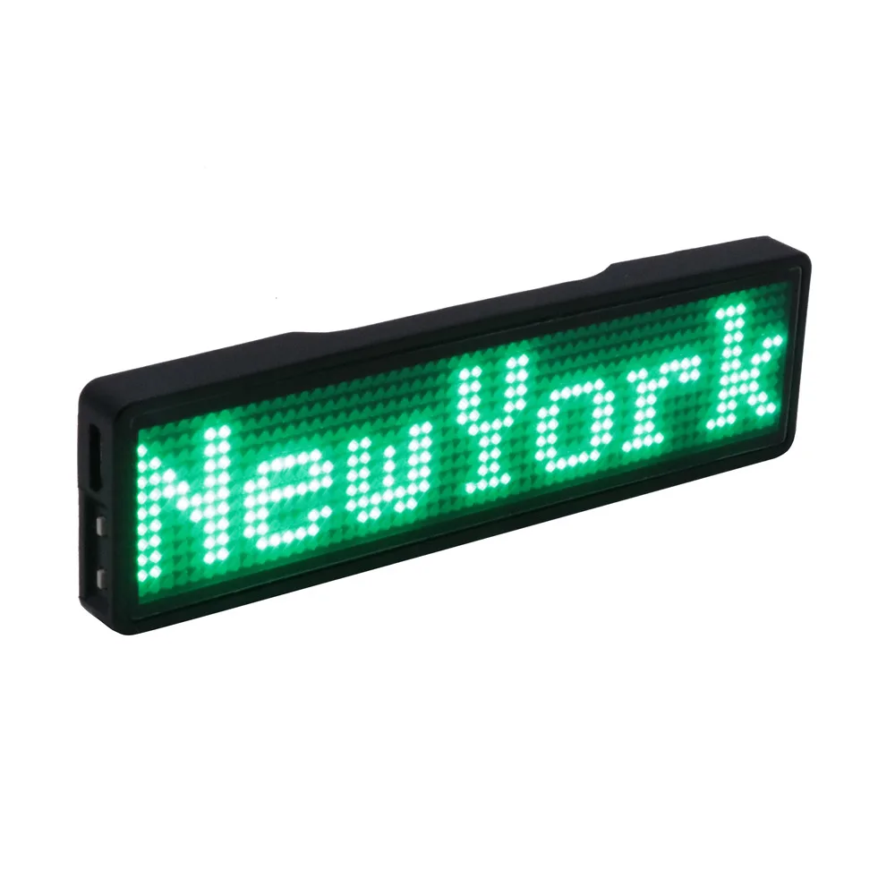 Insignia de nombre LED Bluetooth completamente nueva, tablero de mensajes desplazable programable DIY, Mini pantalla LED, pantalla de patrón de dígitos de texto HD