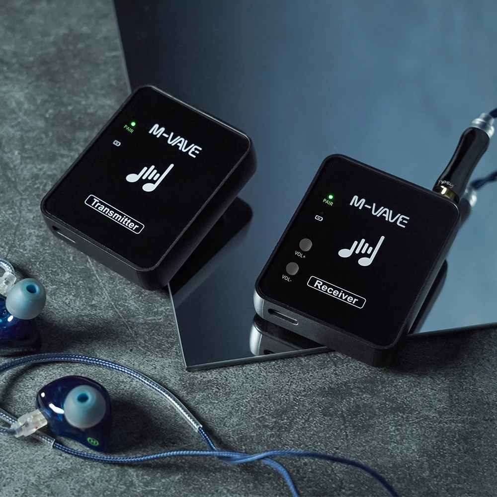 M-VAVE 2.4GHz Wireless Earphone Monitor Transmission System WP-9/WP-10/WP-12 Support Stereo Mono Mute Function Recorder