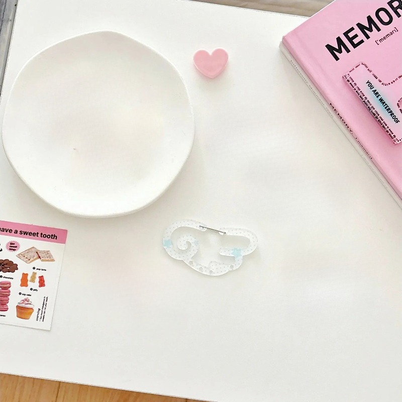 1개 휴대용 웨이브 포인트 윙스 등산용 버클 아크릴 펜던트 키체인 가방 장식용 버클