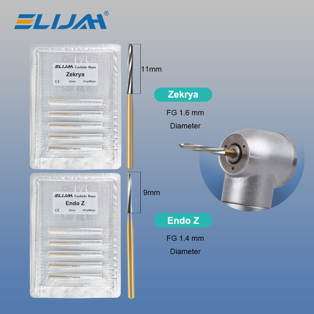 5 teile/paket zahn ärztliche Endo-Z-Hartmetall bohrer Zekrya chirurgische endodon tische Wolfram-Knochens ch neider bohren fg 1,6mm sichere, nicht schneidende Spitzen