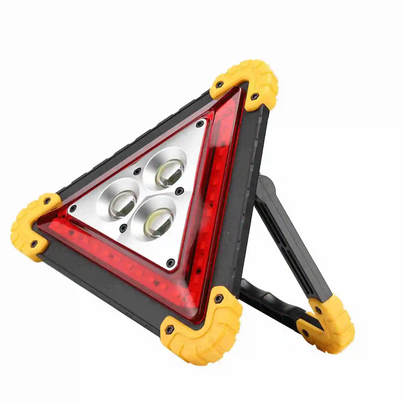 30W Multifunction Car Breakdown Emergency Safety Triangle Stop Sign with Red LED Warning Light Car Stop Sign LED Triangle Light