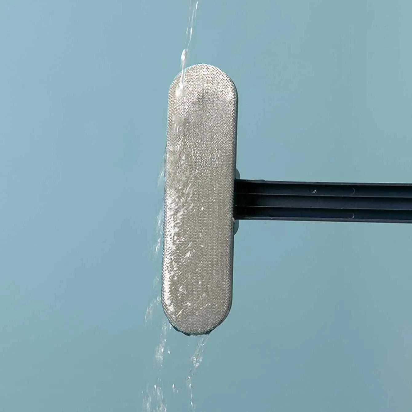 1 brosse de fenêtre multifonctionnelle à long manche, brosse de nettoyage à double usage humide et sec, brosse à verre, canapé, mur, poils d'animaux, nettoyage de tapis
