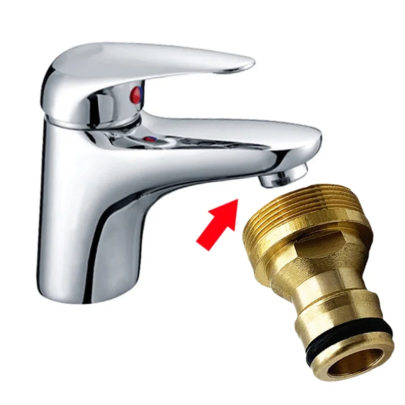 Adaptor keran dapur Universal, 5/1 buah Adaptor selang Mixer konektor keran kuningan, peralatan taman, keran berulir